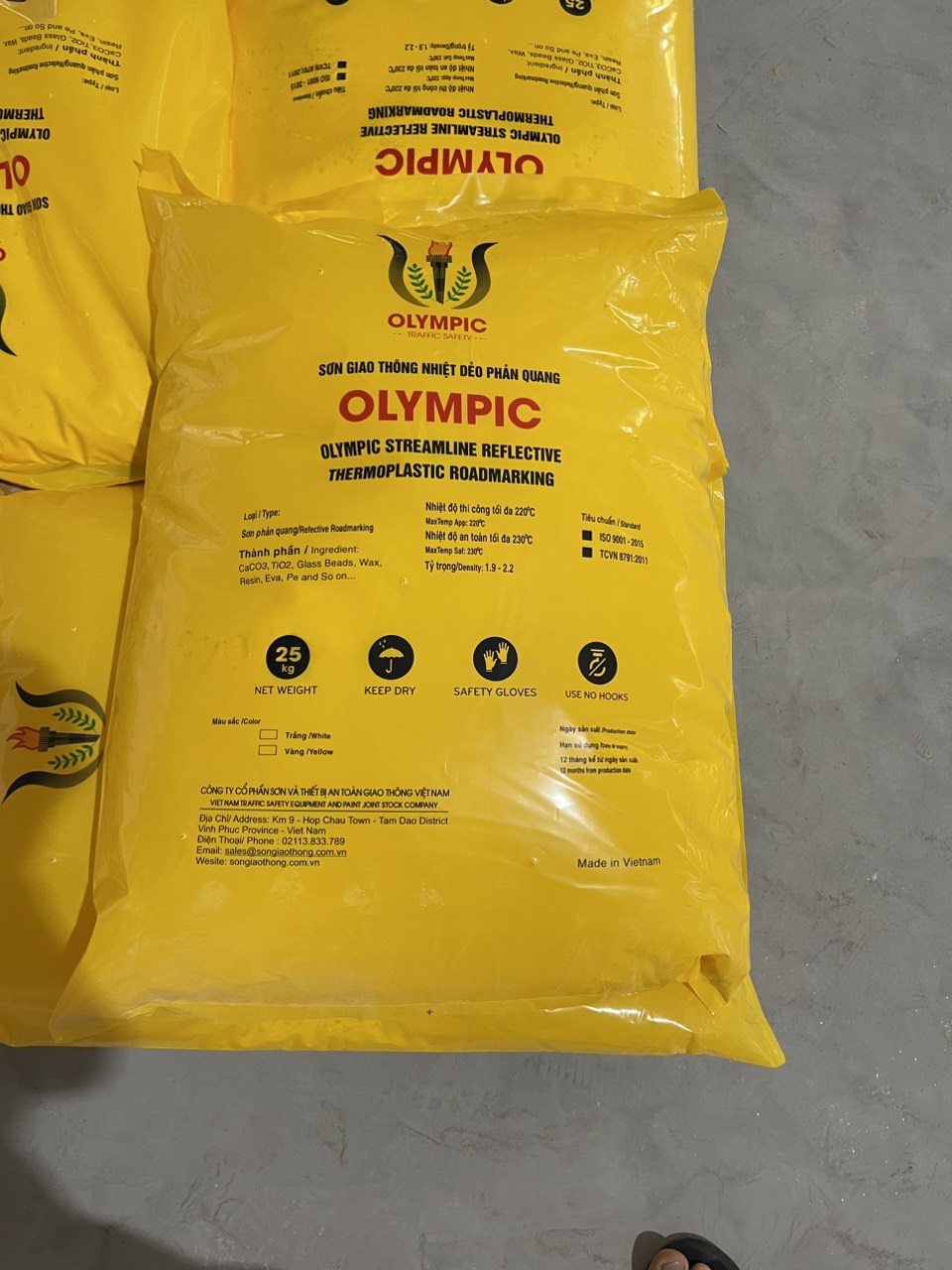 Sản phẩm Sơn nhiệt dẻo phản quang OLYMPIC
